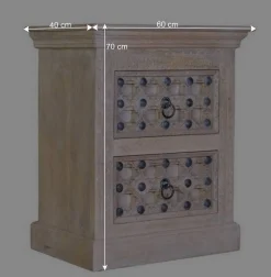 Vintage Design Kommode in Holz White Wash - Uladan