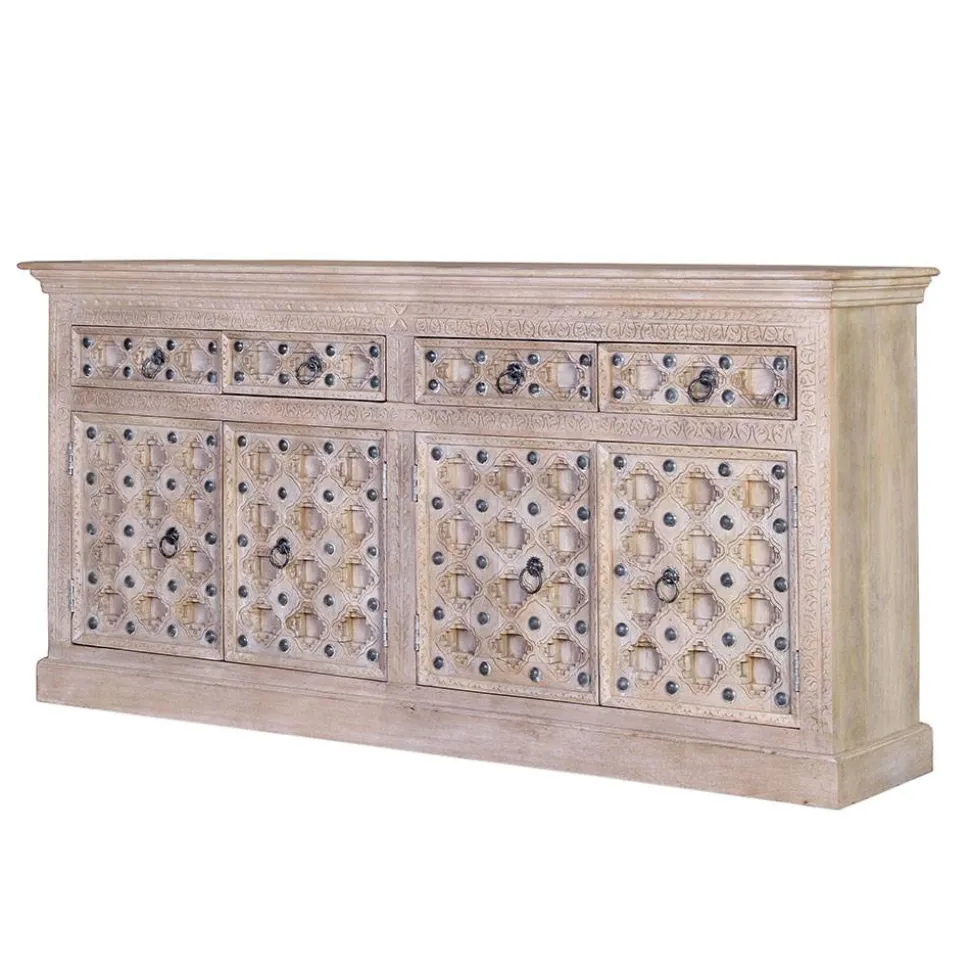 Vintage Design Sideboard in White Wash - Uladan