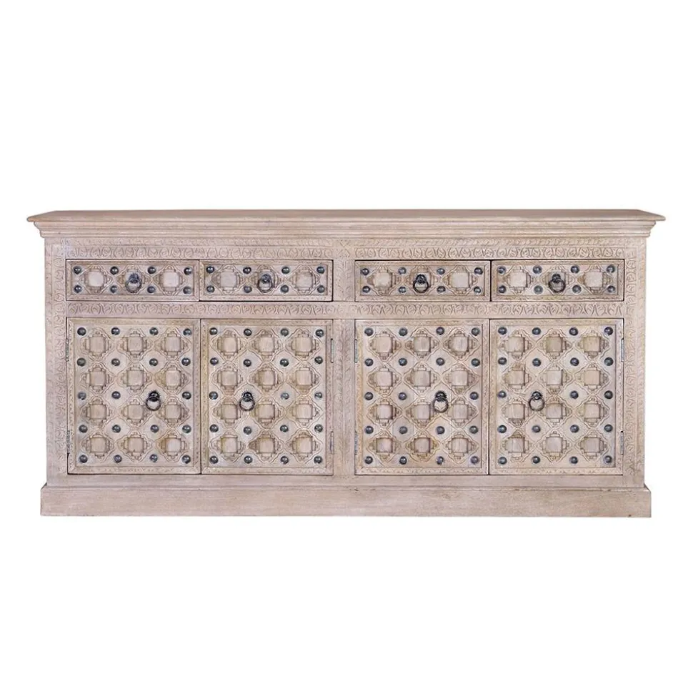 Vintage Design Sideboard in White Wash - Uladan