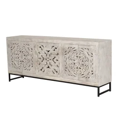 Vintage Design Sideboard in Holz White Wash - Fudorus