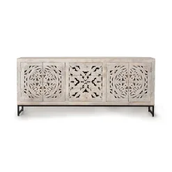 Vintage Design Sideboard in Holz White Wash - Fudorus