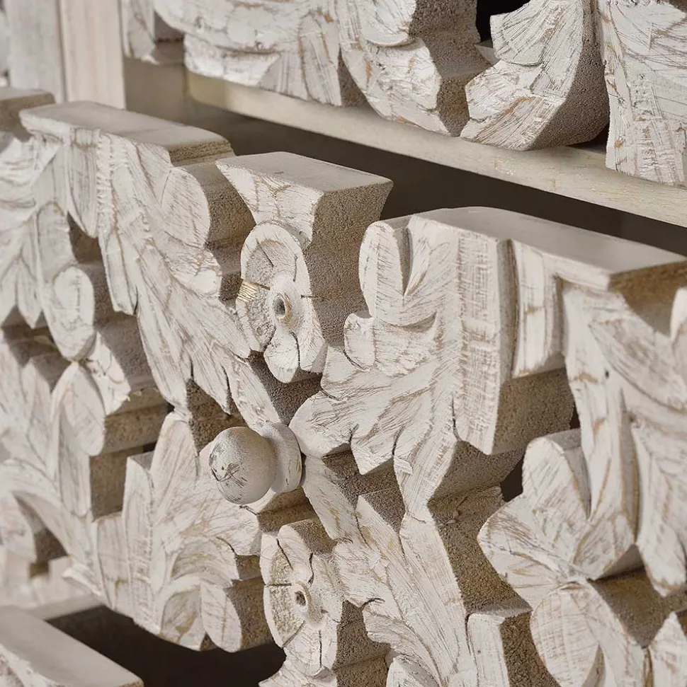 Vintage Design Sideboard in Holz White Wash - Fudorus