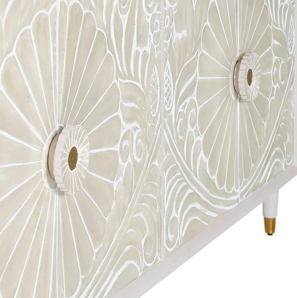 Vintage Design Sideboard aus Mango Massivholz - Triboot