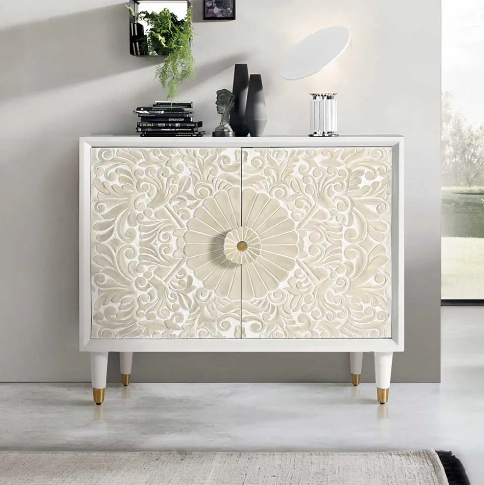 Vintage Design Türenkommode aus Mango Massivholz - Triboot