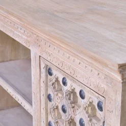 Vintage Design TV Kommode in White Wash - Uladan