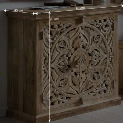 Vintage Dielenmöbel mit Schnitzereien - Runiasa (fünfteilig)