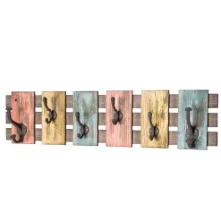 Vintage Garderobenleiste Christian aus Tanne massiv