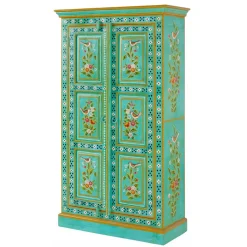 Vintage Holzschrank bunt bemalt - Lennlo