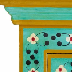 Vintage Holzschrank bunt bemalt - Lennlo