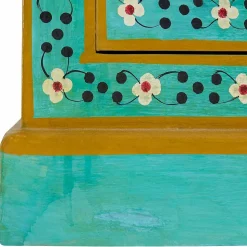 Vintage Holzschrank bunt bemalt - Lennlo