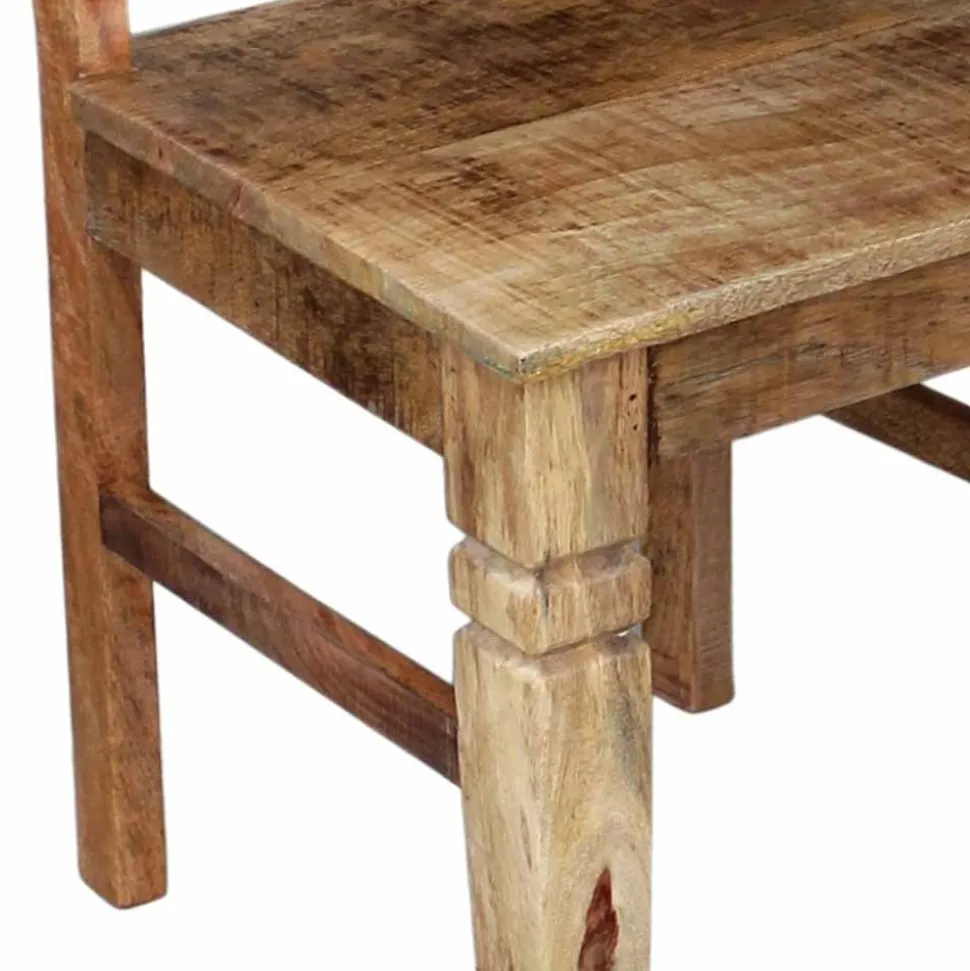 Vintage Holzstuhl Set Indri rustikaler Charme (2er Set)