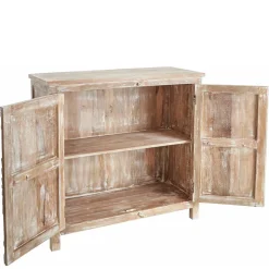 Vintage Kommode in Mangobaum White Wash - Jatama