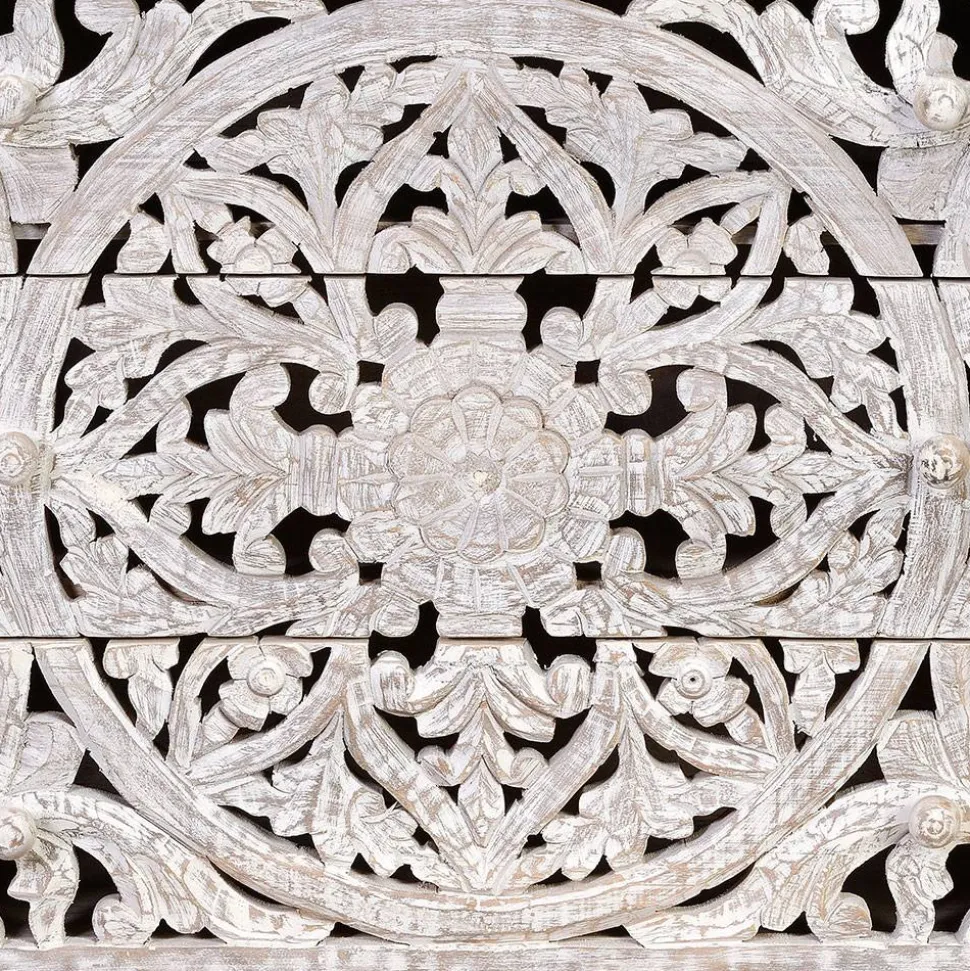 Vintage Kommode in Mangoholz White Wash - Fudorus