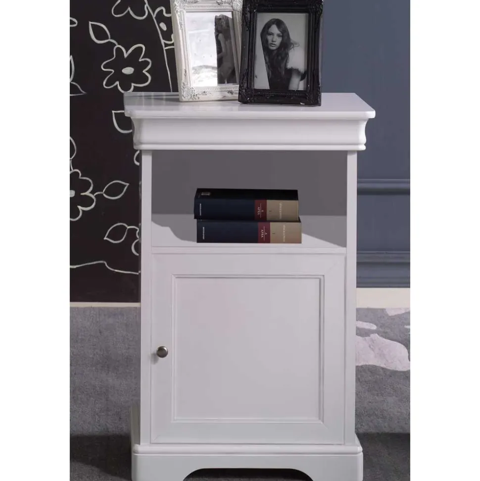 Vintage Kommode in Weiß & Nussbaum - Zarinas