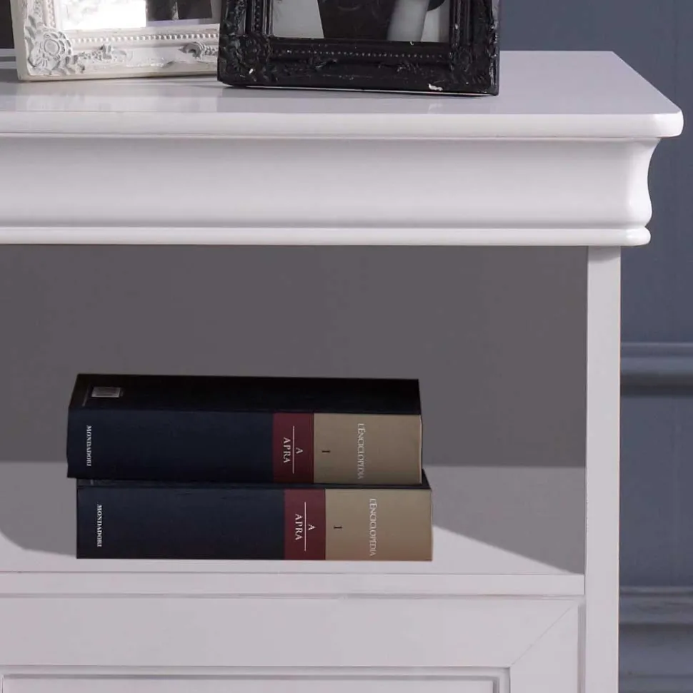 Vintage Kommode in Weiß & Nussbaum - Zarinas