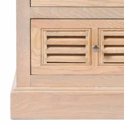 Vintage Kommode mit Lamellen Front Taunton aus Eiche teilmassiv