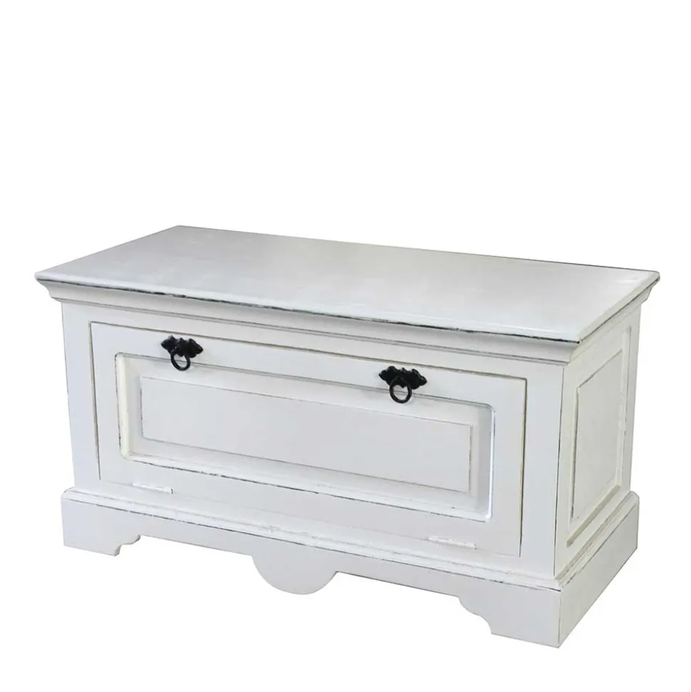 Vintage Landhaus Schuhbank in Antikweiß - Wittgenstein
