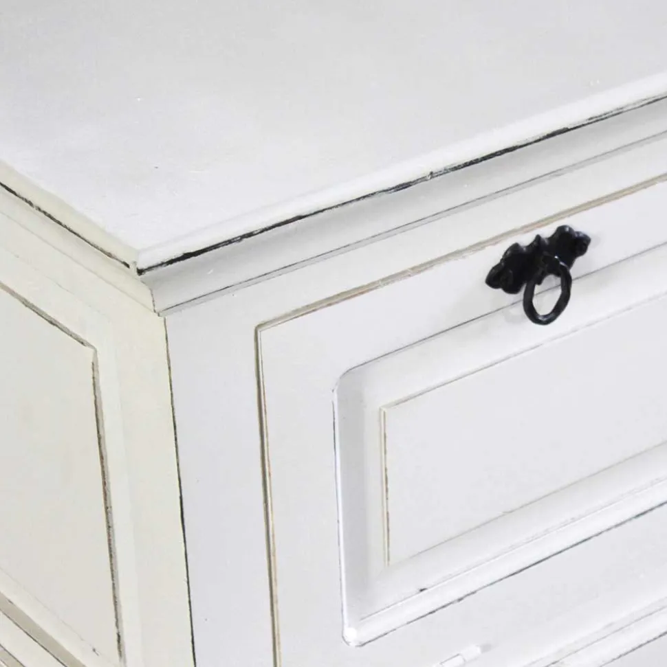 Vintage Landhaus Schuhbank in Antikweiß - Wittgenstein