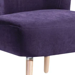 Vintage Look Sessel in Violett Velours - Casir