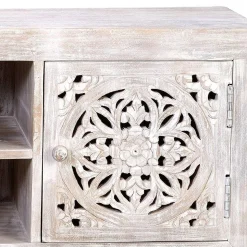 Vintage Lowboard in Mangoholz White Wash - Fudorus