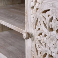 Vintage Lowboard in Mangoholz White Wash - Fudorus