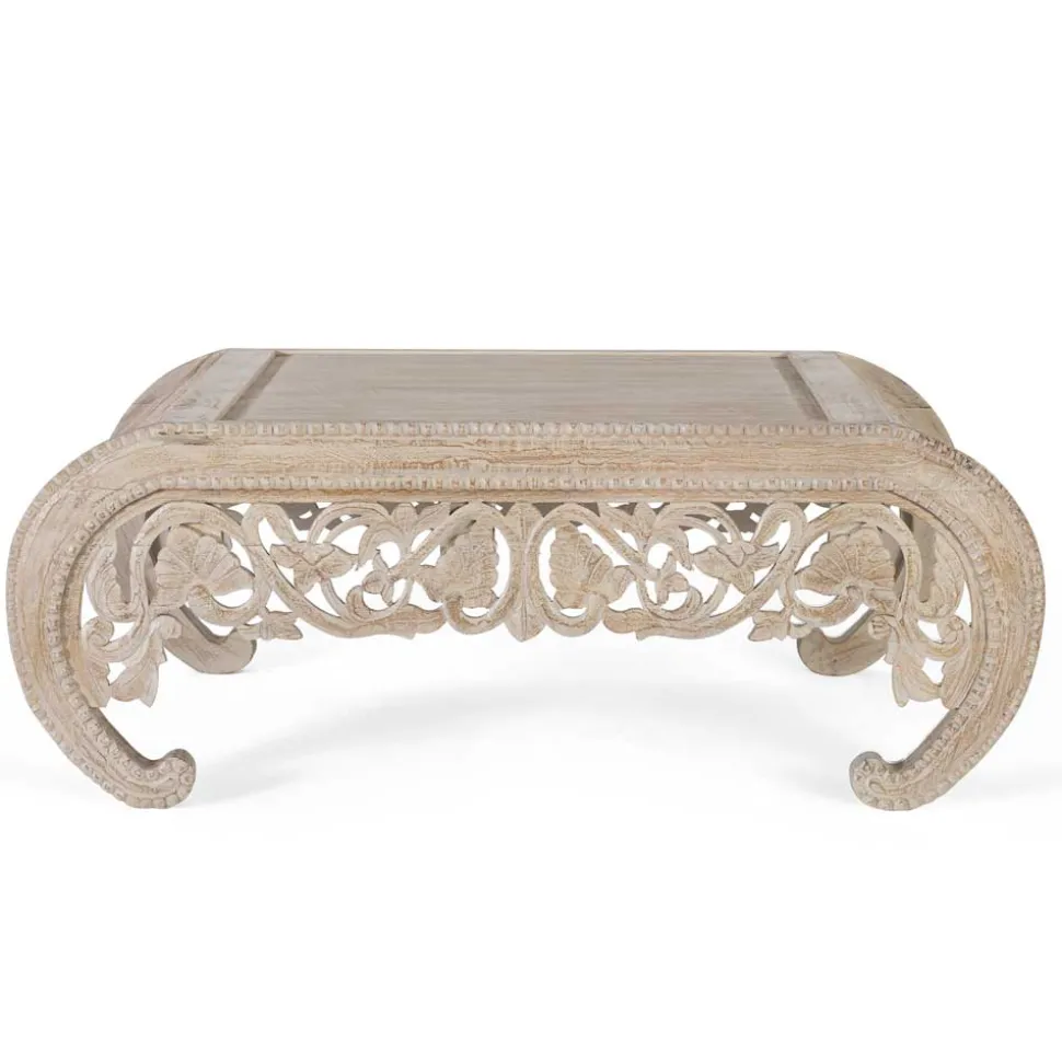 Vintage Opiumtisch in Mangoholz White Wash - Hovalta