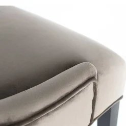 Vintage Polsterstuhl aus dunkelgrauem Samt - Blances (4er Set)