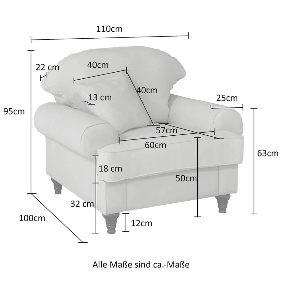 Vintage Sessel im Landhaus Look - Merandes