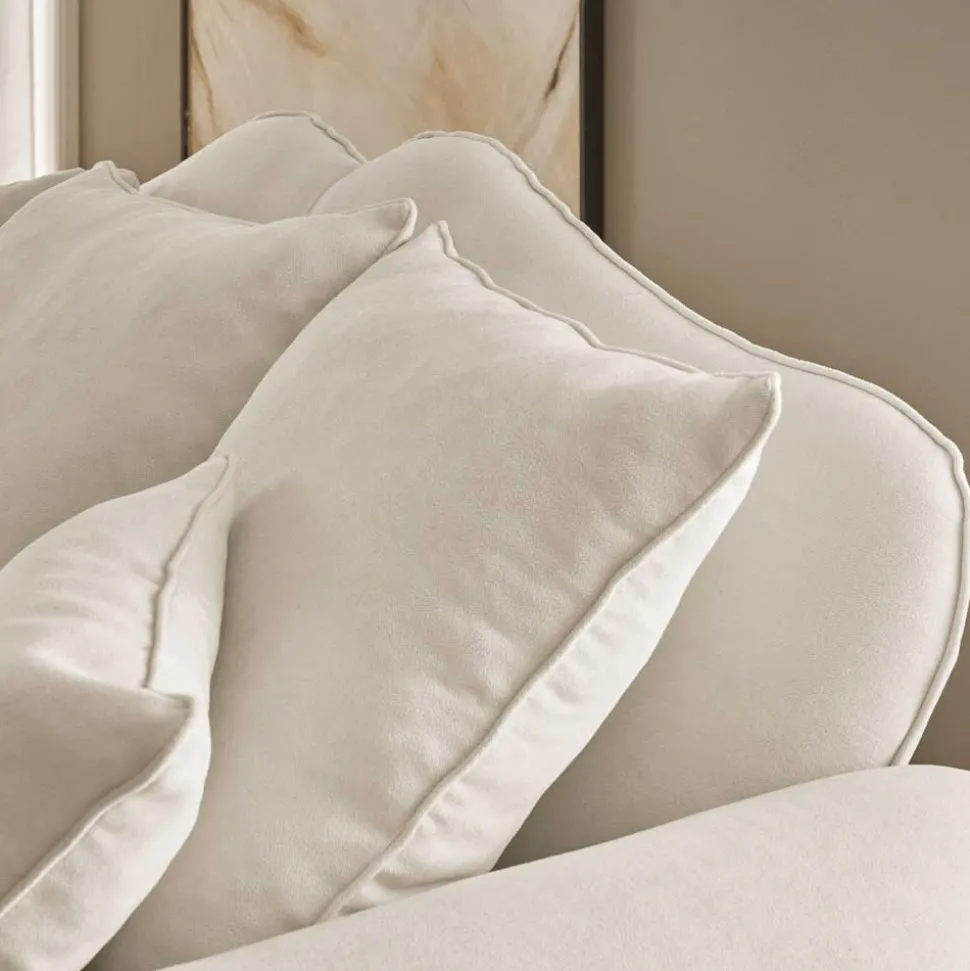 Vintage Sofa in Beige mit Dunkelbraun - Merandes