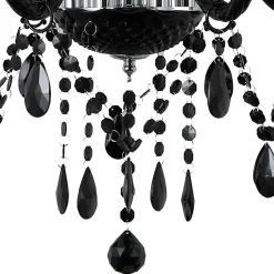 Vintage Style Kronleuchter in Schwarz - Brosias