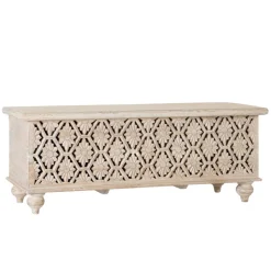 Vintage Truhe in Mangoholz White Wash - Sisperza