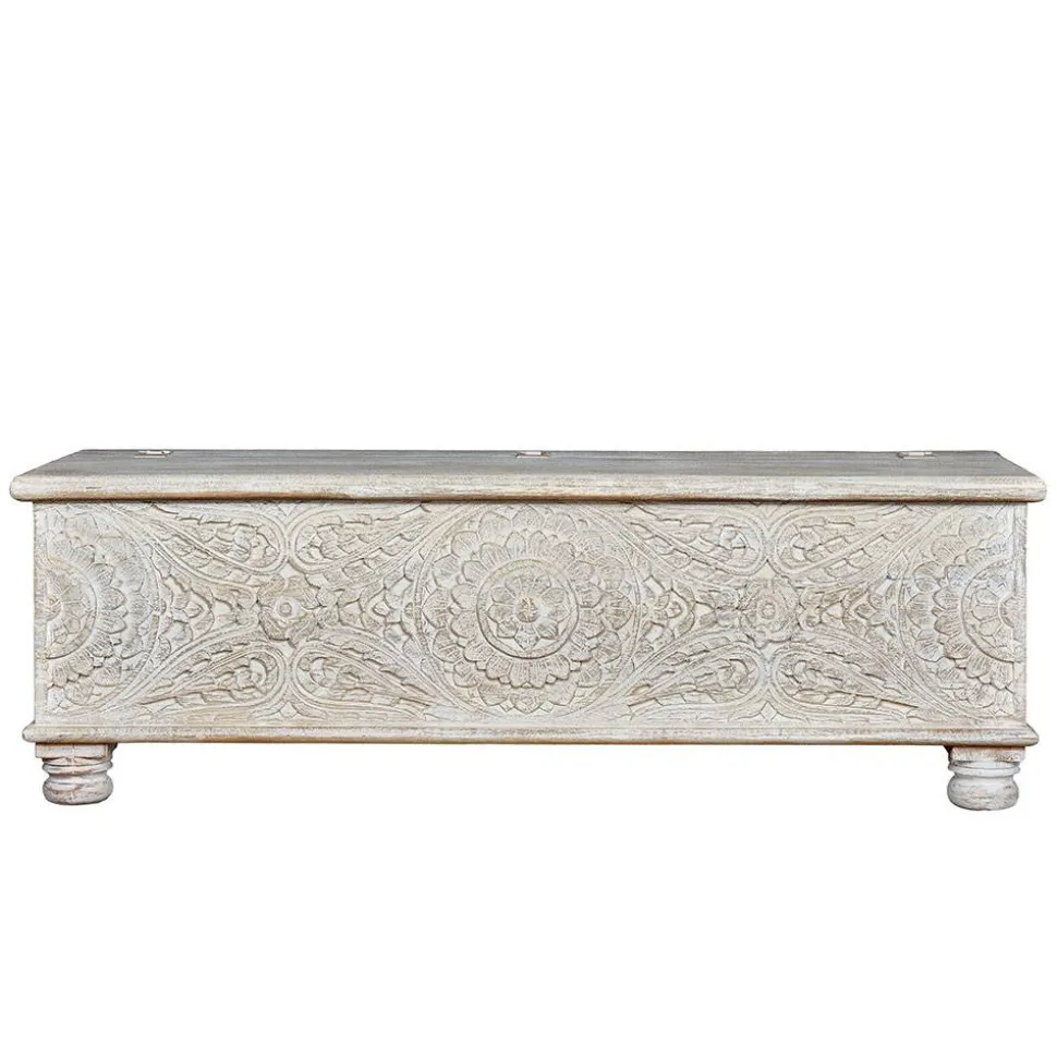 Vintage Truhe mit Ornament Schnitzereien - Natali