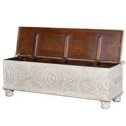 Vintage Truhe mit Ornament Schnitzereien - Natali