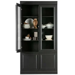 Vintage Vitrinenschrank in Schwarz - Graddos