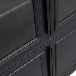 Vintage Vitrinenschrank in Schwarz - Graddos