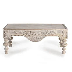 Vintage Wohnzimmertisch in Mangoholz White Wash - Lornas