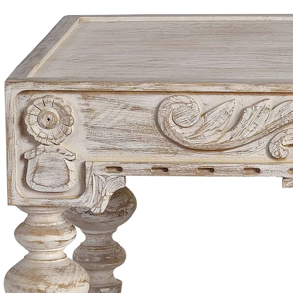 Vintage Wohnzimmertisch in Mangoholz White Wash - Lornas