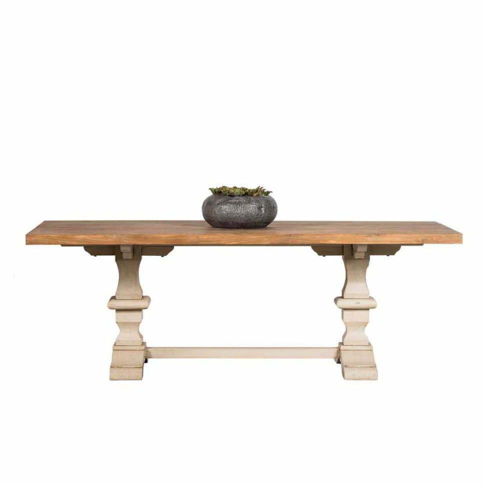 Vintage-Esstisch Helsing mit massiver Tischplatte