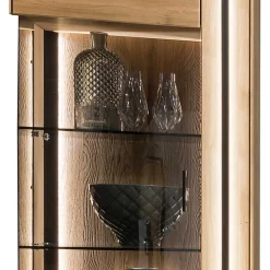 Vitrine aus Asteiche Massivholz - Slaraduva