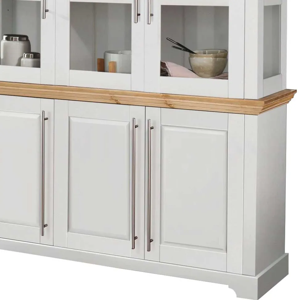 Vitrine aus Holz mit Metall Stangengriffen - Eyzaco