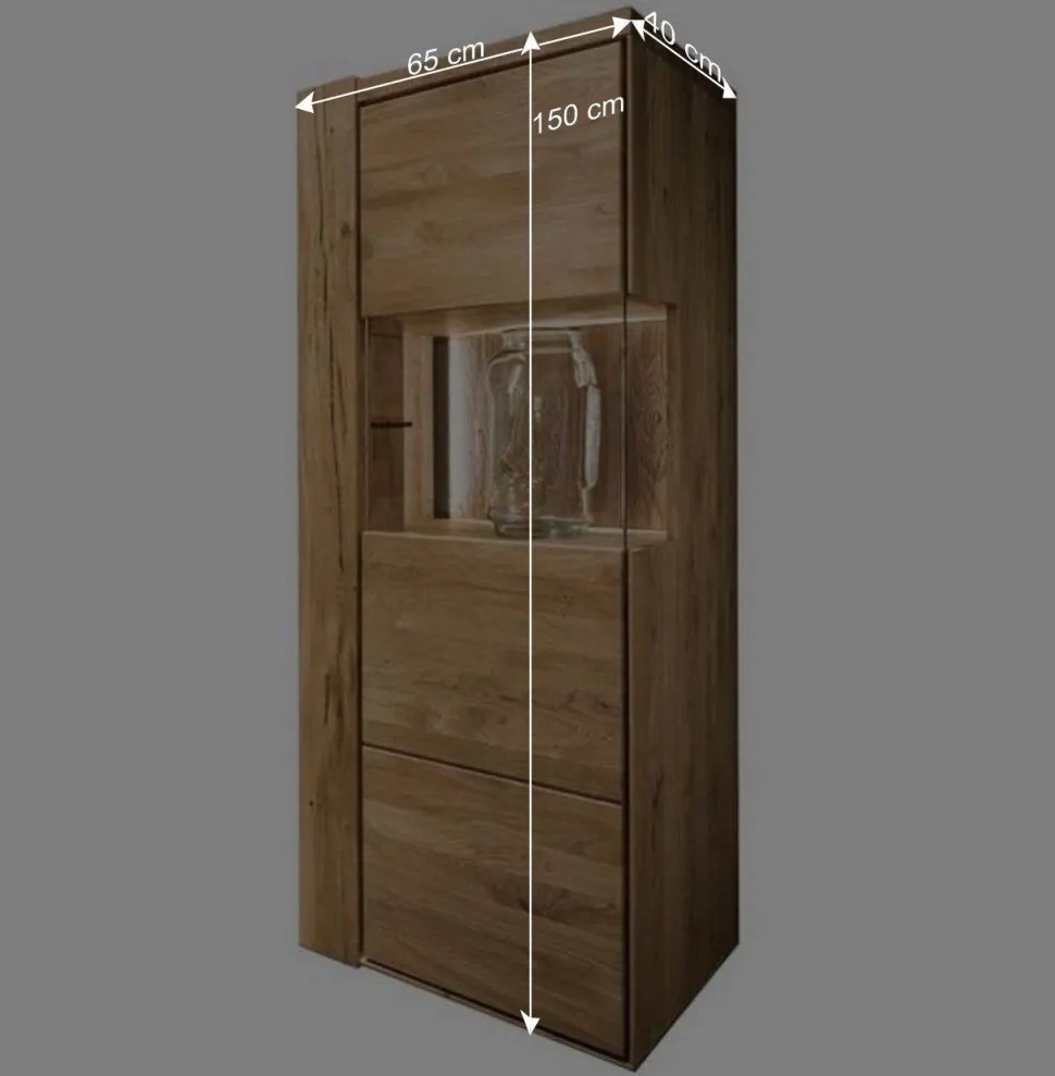 Vitrine aus Wildeiche geölt - Slaraduva