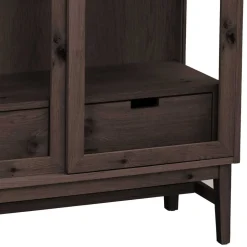 Vitrine in Dunkelbraun Eiche - Kuana