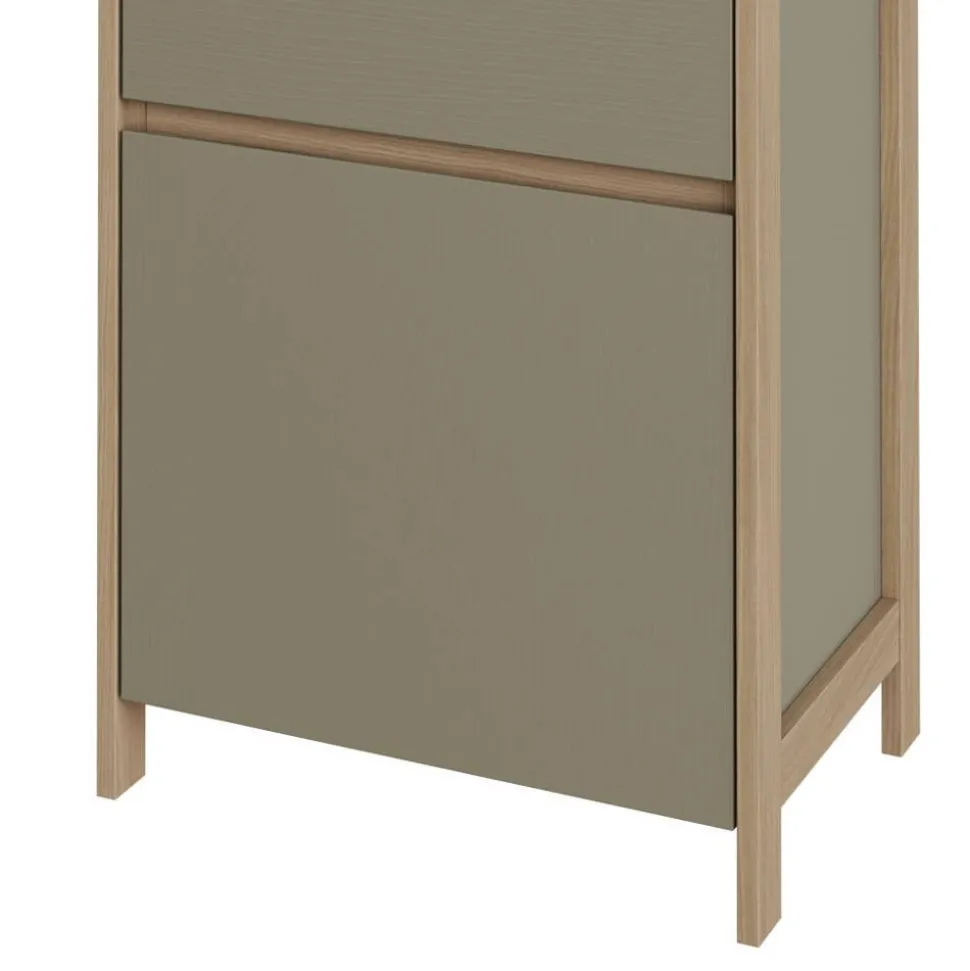 Vitrine in Eukalyptus und Eiche Optik - Promo