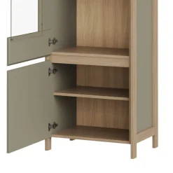 Vitrine in Eukalyptus und Eiche Optik - Promo