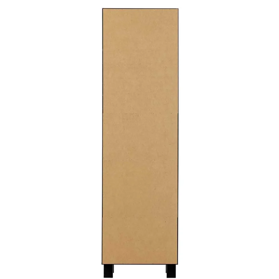 Vitrine in Schwarz & Walnuss Optik - Rabad