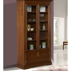 Vitrine in Walnuss Braun - Istefanio