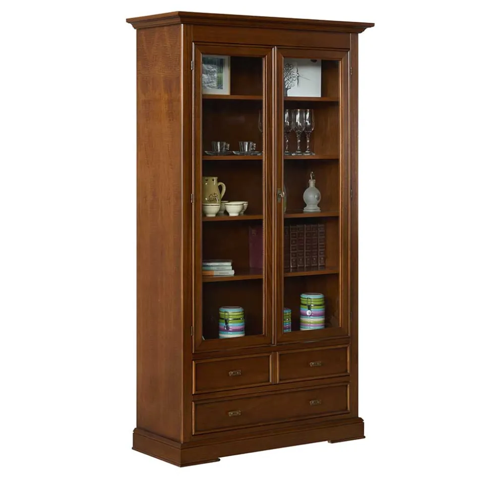 Vitrine in Walnuss Braun - Istefanio