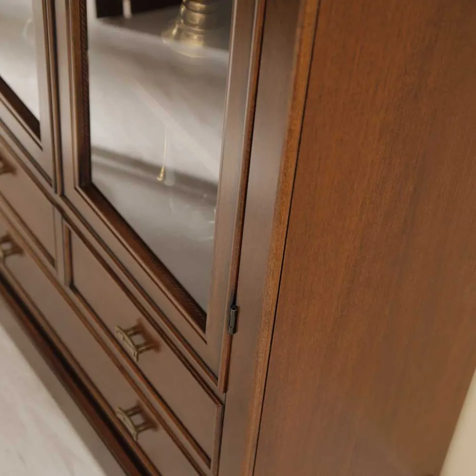 Vitrine in Walnuss Braun - Istefanio