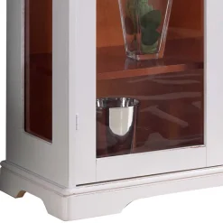 Vitrine in Weiß und Nussbaum - Zarinas