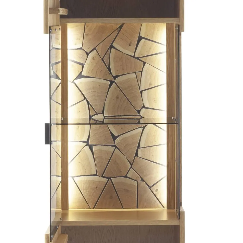 Vitrine in Wildeiche teilmassiv - Dagmy